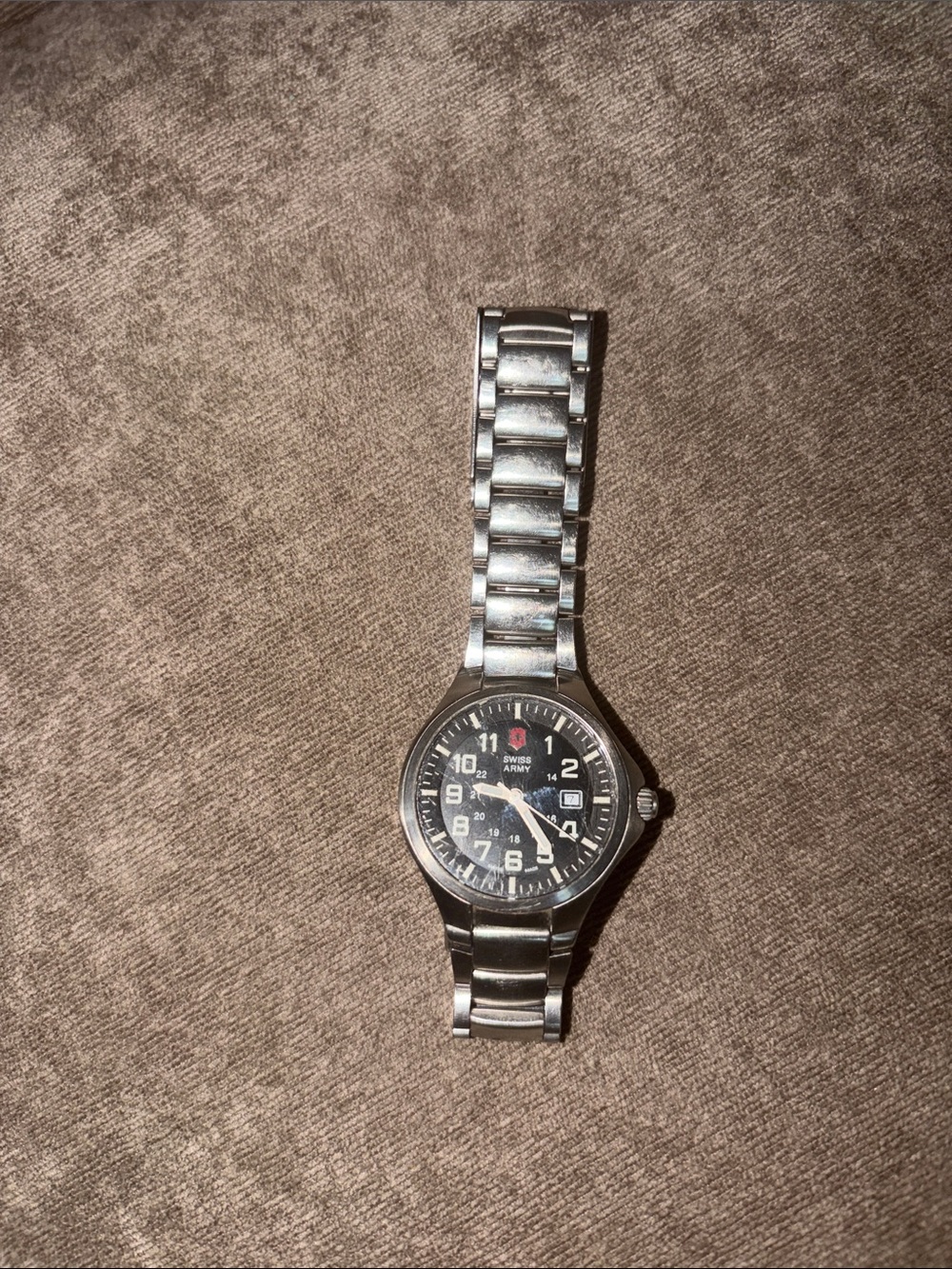 Swiss Army Stainless Steel Unisex Watch - Black Dial Base Camp Gen 1